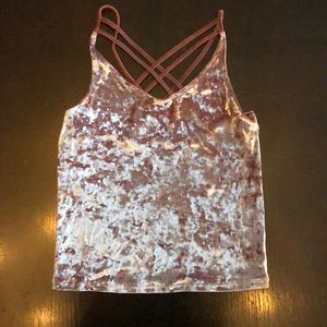 Pink Velvet Crop Top